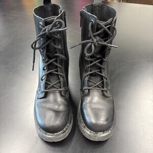 HARLEY-DAVIDSON Women's Sz 6M ASHER Leather Motorcycle Boots Grunge